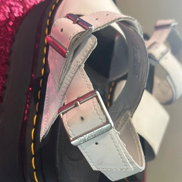 Dr. Martens Black and White Platform Sandals - Picture 7 of 8